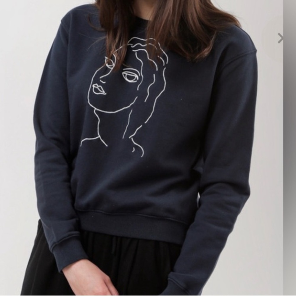 Paloma Wool Guiri Picasso Sweatshirt in Blue.